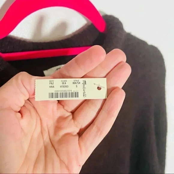 NEW Madewell Fulton Pullover Sweater Alpaca Chunky Knit Heathered Raisin Preppy - Picture 4 of 8